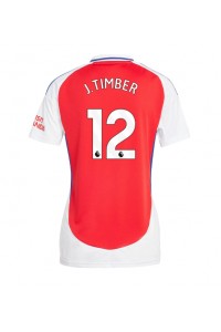 Arsenal Jurrien Timber #12 Voetbaltruitje Thuis tenue Dames 2024-25 Korte Mouw